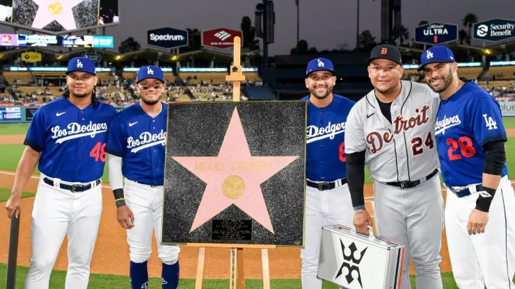 Dodgers le estregó una estrella con su nombre a Miguel Cabrera en su última visita a Los Ángeles.

